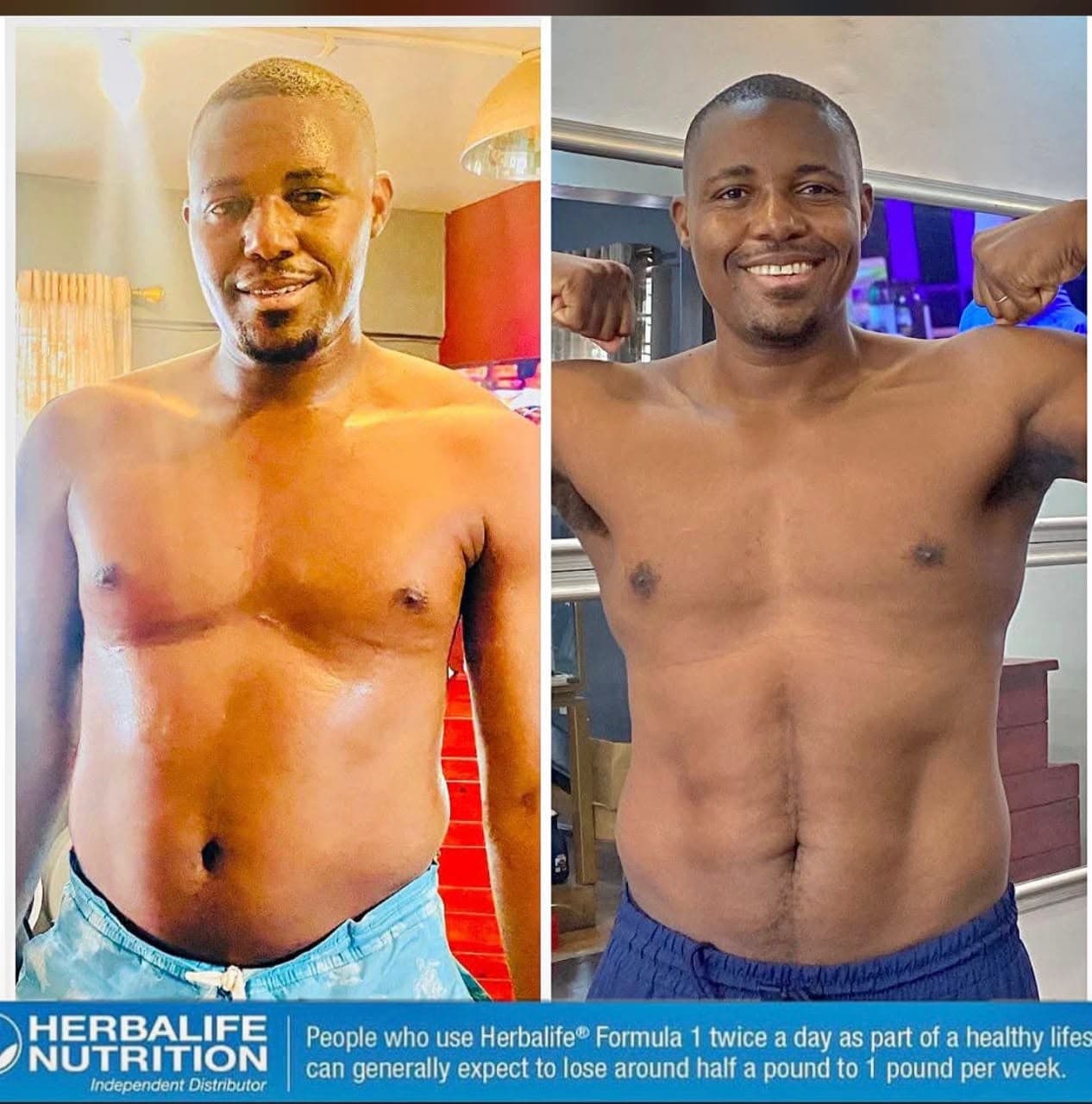 Customer transformation result, before and after