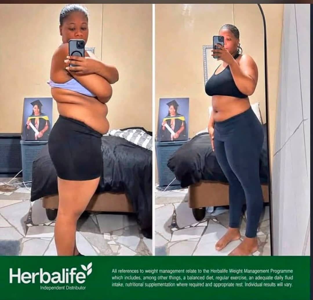 Customer weight loss transformation over 8 months