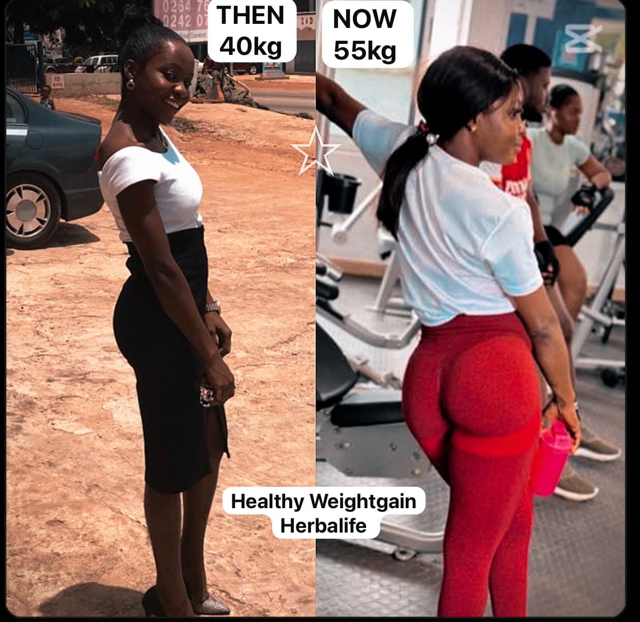 Small Madam's personal wellness transformation, before and after